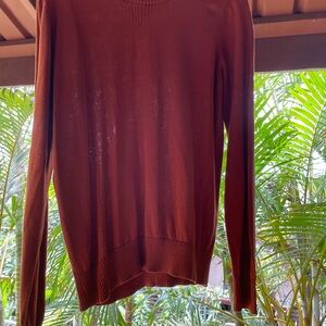 Terra cotta PACT light sweater. Size M